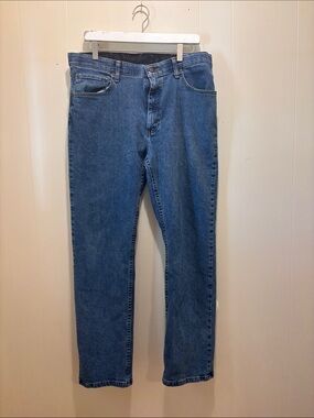Wrangler Comfort Flex Waistband Regular Fit Jeans 34x32 Medium Wash
